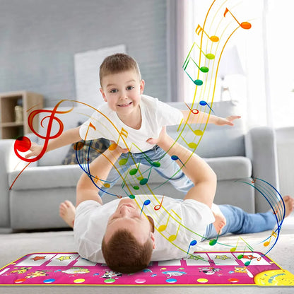  Spielzeug Piano Matte Tanzmatte Klaviertastatur Klaviermatte Musikmatten Touch Musical Teppich Für Babys Kleinkind Jungen Und Mädchen Geschenk 100*36 Cm