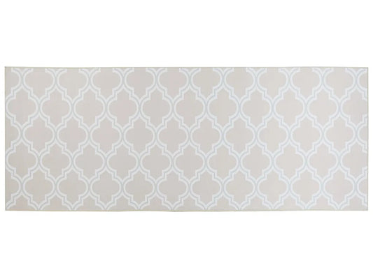  Teppich Läufer Beige Stoff 80 X 200 Cm Rechteckig Mit Marokkanischem Muster Orientalisch Rutschfest Vintage Orientteppich Vorleger Flur Küche
