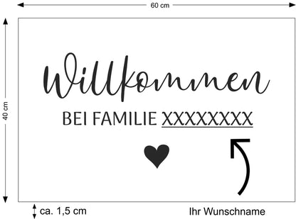  Kokos Fußmatte Personalisiert: Indoor Matte Mit Individuellem Namen Der Familie