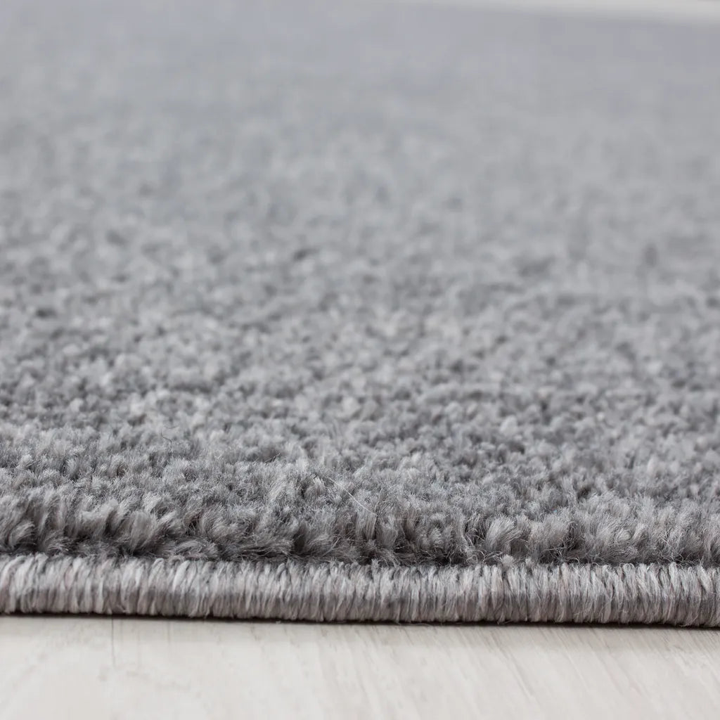  Wunderschöne ATA Teppich, Moderner Einfarbig Teppich, Rechteckig, Höhe 12 Mm, Größe:280 X 370 Cm, Farbe:Hellgrau