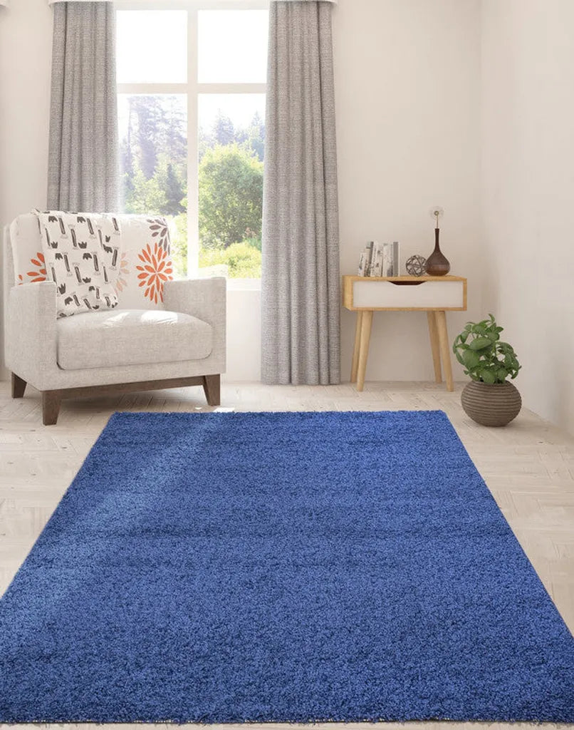  Teppia Jamaica Kollektion Teppich Wohnzimmerteppich In Blau I Hochwertiger Teppich Aus Polypropylen Jamaica Shaggy: Blau / 160x230