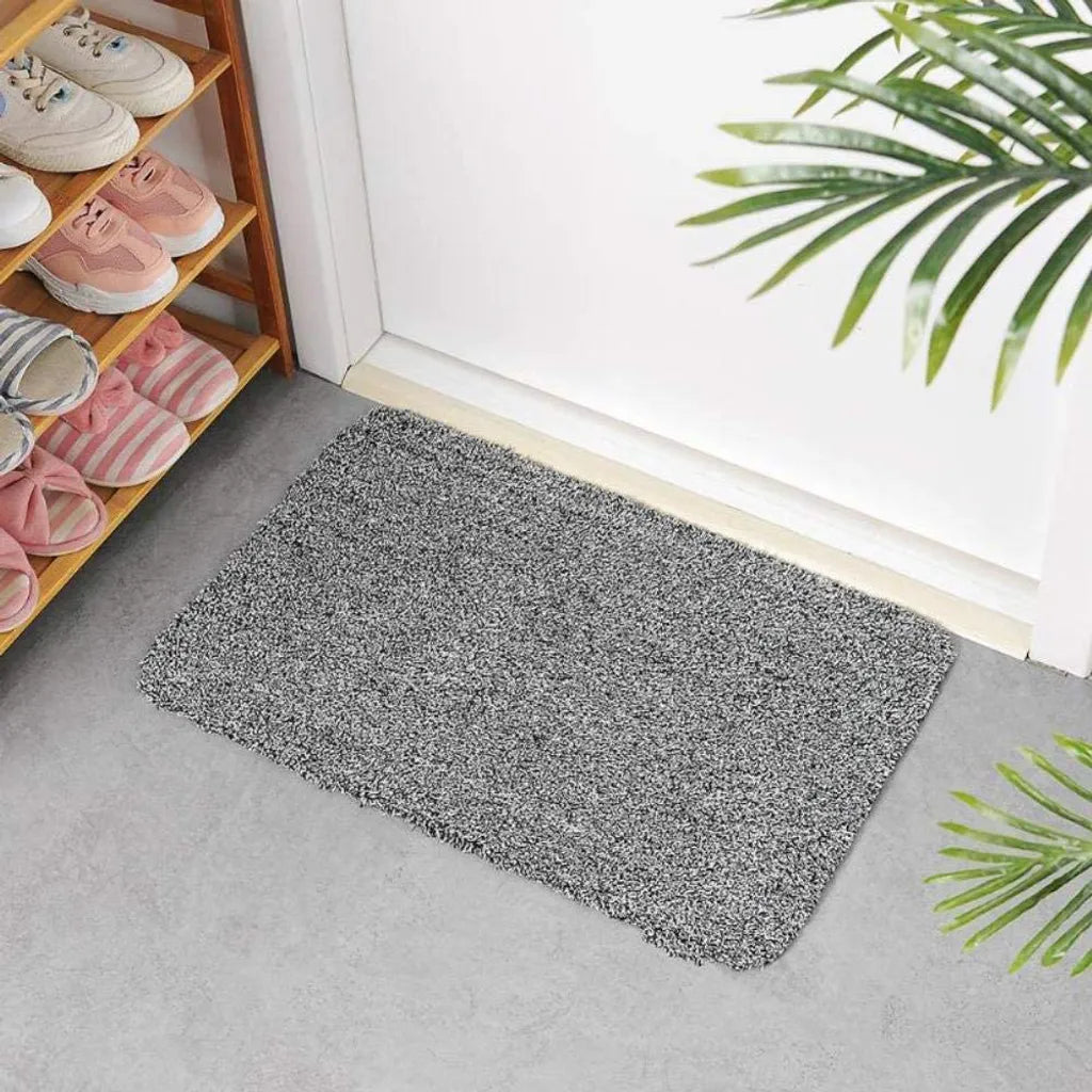  Fussmatte Schmutzfangmatte Fußmatte Mit Gumminoppen 70 X 45 Cm Fußabtreter Waschbar Rutschfeste Innen Außen Türmatte Schmutzfänger Antirutsch Eingangstürmatte Baumwolle Grau Retoo