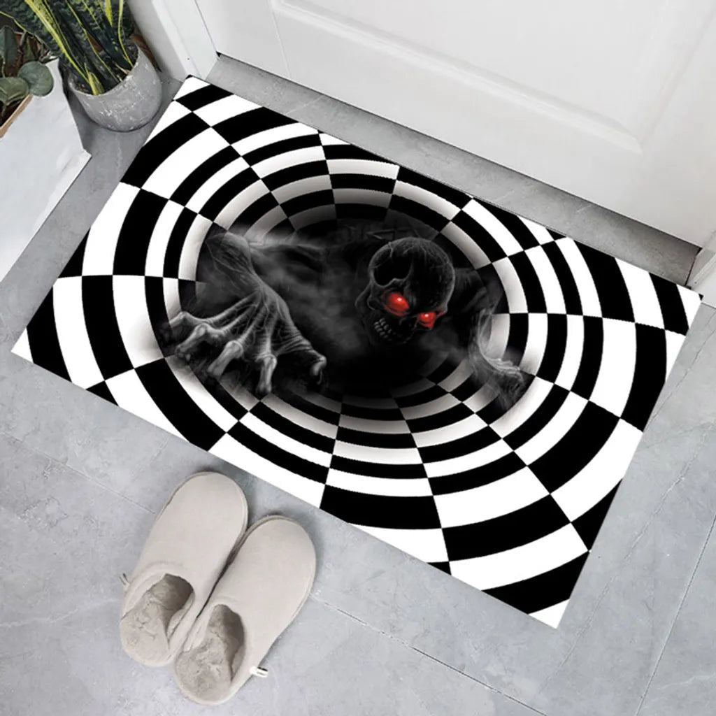  Horror Halloween Kanal Kanaldeckel Party Home Teppich Clown Falle Bodenmatte Badematten