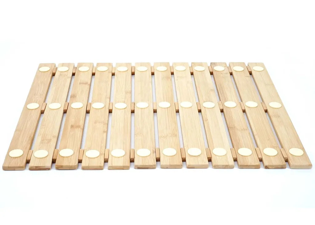  Badematte MCW-E73, Duschmatte Badvorleger Badteppich, Bambus Rutschfest, 60x50cm
