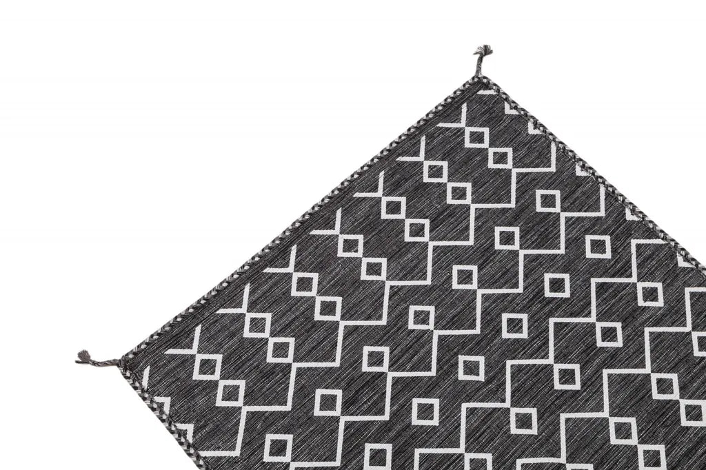  Toronto Moderner Teppich, Kelim-Stil, 100% Baumwolle, Grau, 180x120cm