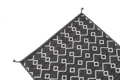  Toronto Moderner Teppich, Kelim-Stil, 100% Baumwolle, Grau, 180x120cm