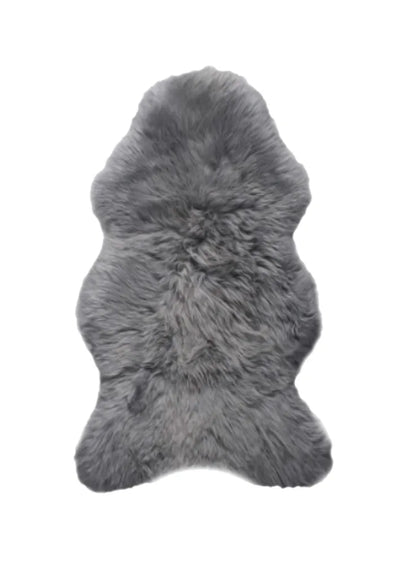  Walexo Schaffell Lammfell Läufer Naturfell Öko Gegerbt (100-110 Cm, GRAU)