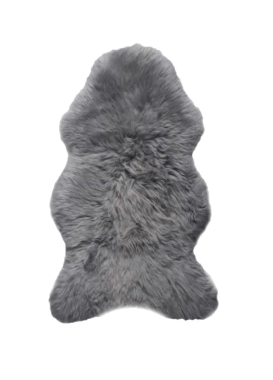  Walexo Schaffell Lammfell Läufer Naturfell Öko Gegerbt (100-110 Cm, GRAU)