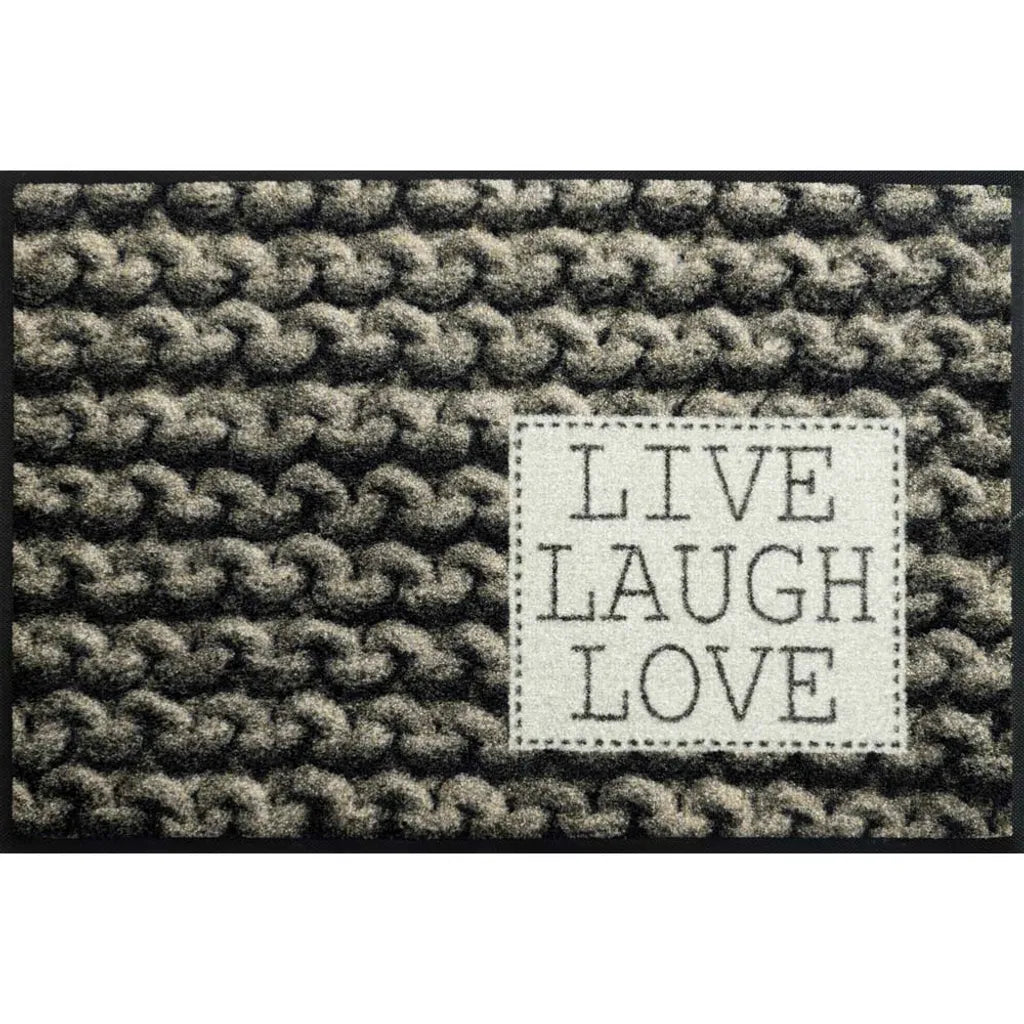  Wash+dry Fußmatte Live Laugh Love 50 X 75 Cm Waschbare Schmutzmatte
