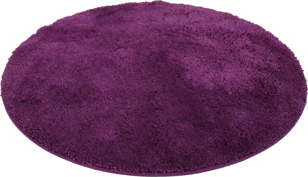  Mikrofaser-Badematte 90 Cm Rund, Aubergine 90cm