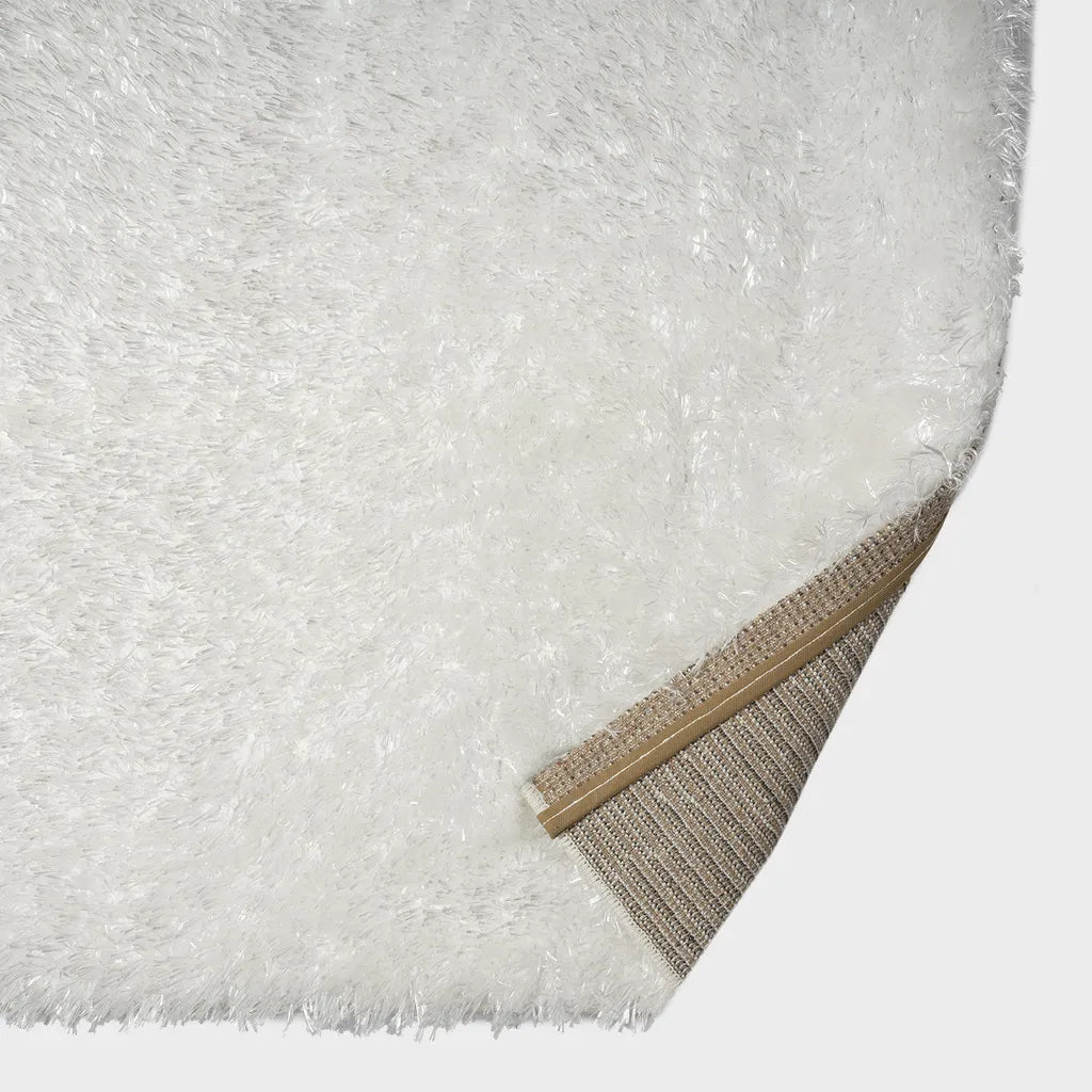  Hochflor Teppich Wohnzimmer Shaggy Super Weich Soft Pastellfarben Einfarbig, Farbe:Weiß, Maße:120x170 Cm