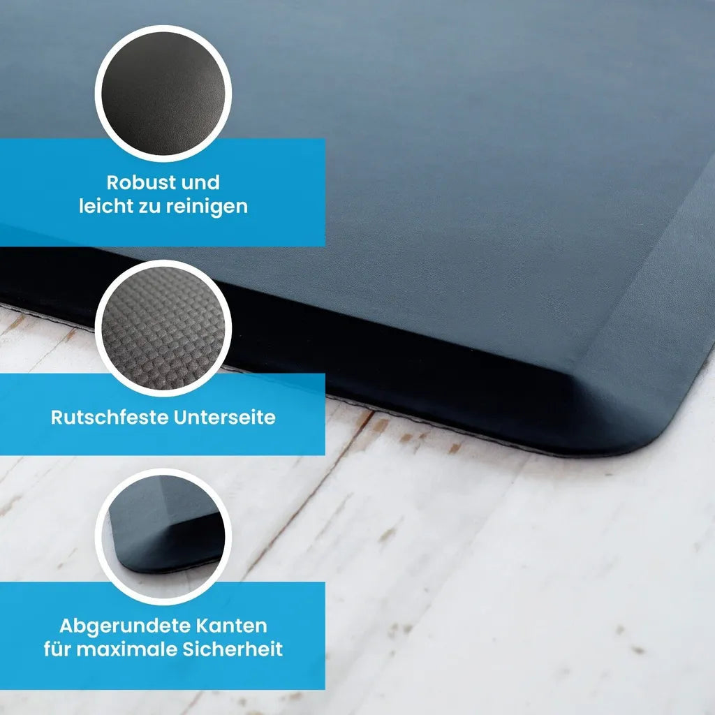  Ergotopia® Anti-Ermüdungsmatte Für Steharbeitsplätze, Ergonomische Arbeitsplatzmatte Für Gesundes & Schmerzfreies Stehen, Rutschfest & Langlebig, Ergonomische Schreibtisch Stehmatte
