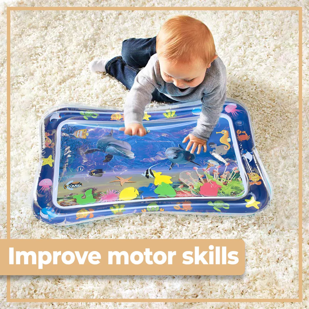  Baby Wassermatte Aufblasbare Wasserspielmatte XXL Sensorisches Spielzeug Kleinkinder Wasserspiel Bodenmatte Wachstum Aktivität Tool Bauchzeit Retoo