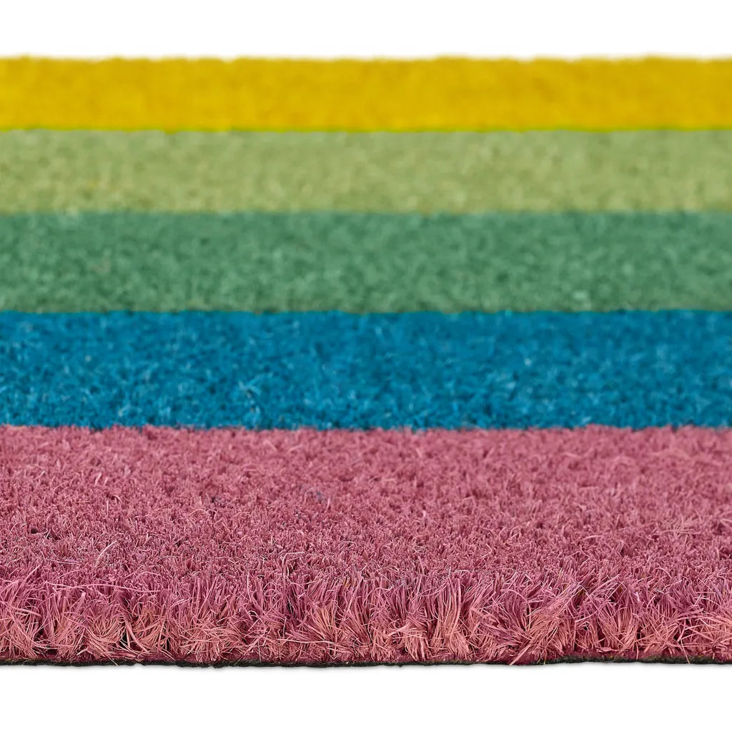  Relaxdays Fußmatte Kokos Regenbogen