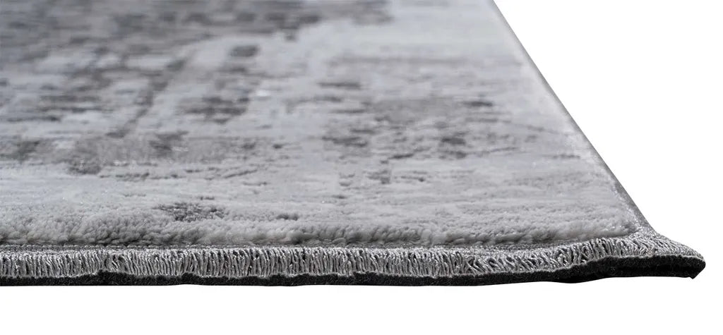  Merinos Granada Teppich Grau Mit Fransen- Grey 33370 120 X 170