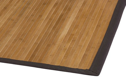  Bambusteppich NATURALIS 120x180cm, 17mm Stege Und Breite Braune Bordüre, Farbe: Caramel