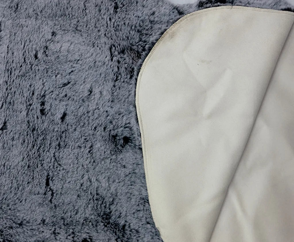  Kuschelfell Kunstfell Betvorleger Teppich Schaffell Lang Ca.60x180cm Plüsch, Grau