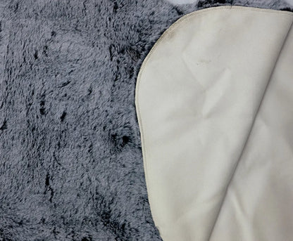  Kuschelfell Kunstfell Betvorleger Teppich Schaffell Lang Ca.60x180cm Plüsch, Grau