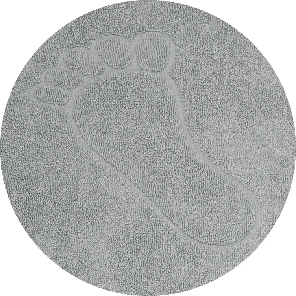  Betz Badvorleger Badematte Badteppich Duschvorlage "Füße" Größe 50x70 Cm Qualität 740g/m² 100%Baumwolle Farbe - Silber