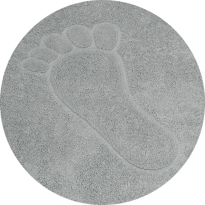  Betz Badvorleger Badematte Badteppich Duschvorlage "Füße" Größe 50x70 Cm Qualität 740g/m² 100%Baumwolle Farbe - Silber
