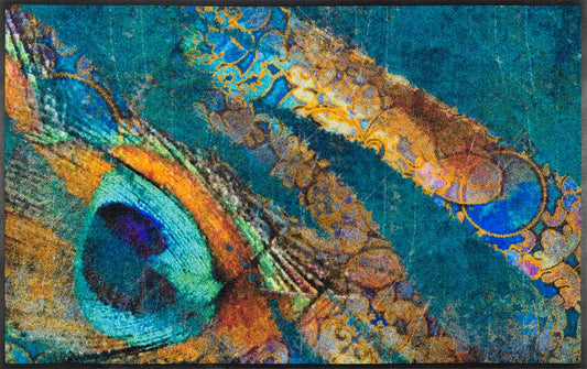  Wash+dry Fußmatte Exotic Pavo Waschbare Schmutzmatte, Größe:75 X 120 Cm