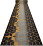  Läufer Antirutsch 67 Cm HEKSAGON Hexagon Schwarz / Gold Schwarz 67x220 Cm