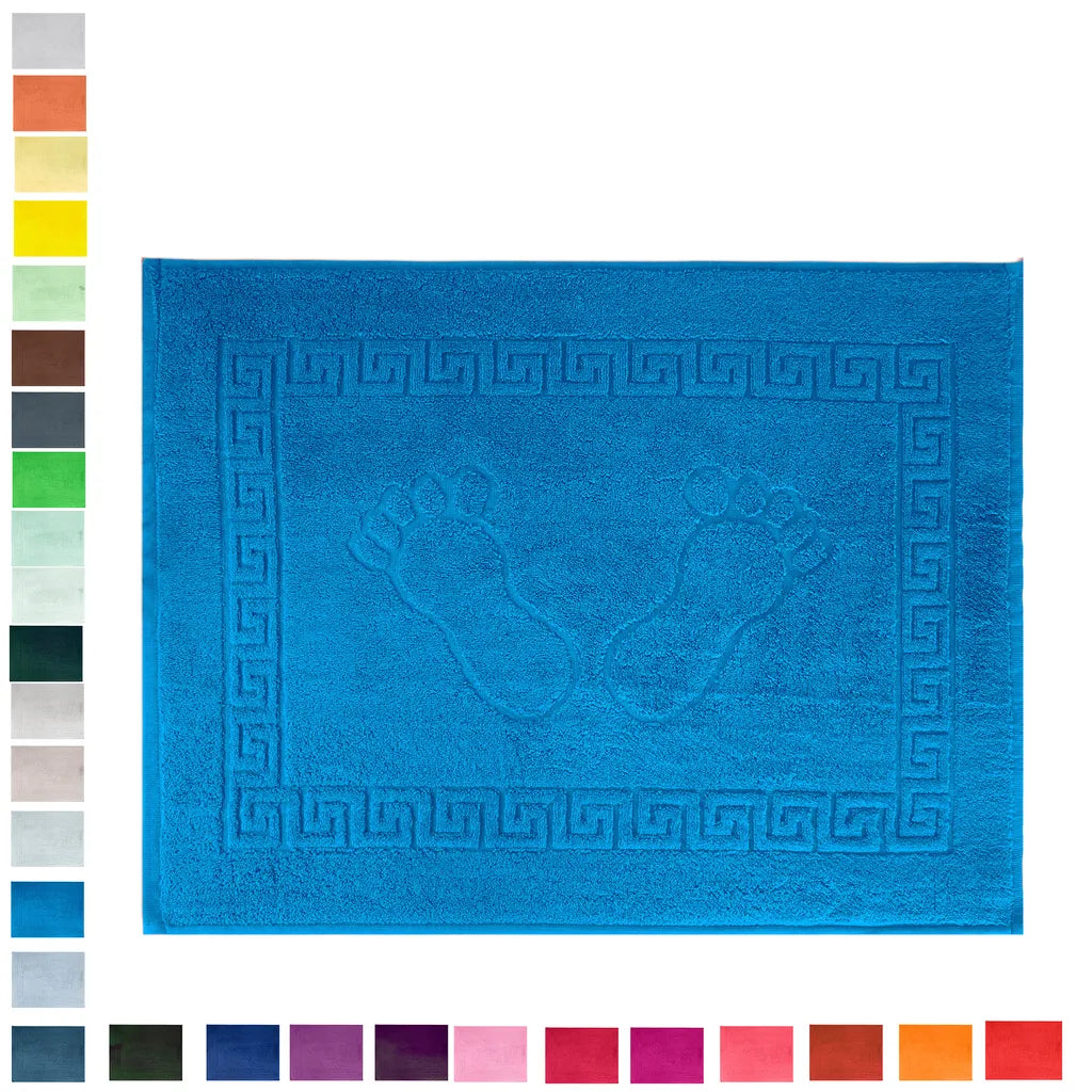  Luxus Duschvorleger Badvorleger Badematte Badteppich 700 G/m² Frottee 50x70 Cm , Farbe:Blau