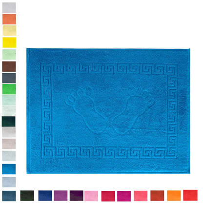  Luxus Duschvorleger Badvorleger Badematte Badteppich 700 G/m² Frottee 50x70 Cm , Farbe:Blau
