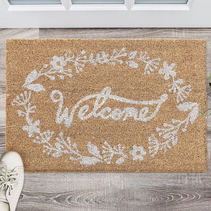  Relaxdays Kokos Fußmatte "Welcome"