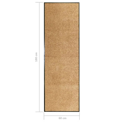  VidaXL Fußmatte Waschbar Creme 60x180 Cm