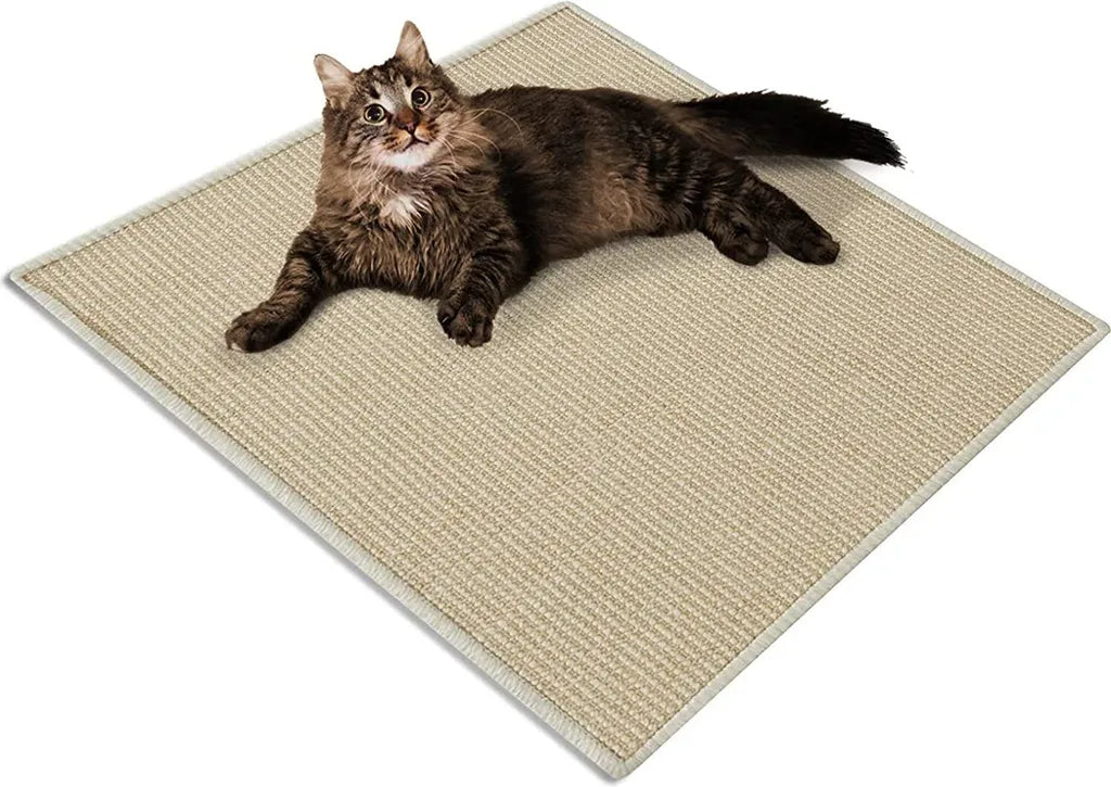  Sisal-Kratzteppich Für Katzen Widerstandsfähig Viele Farben & Größen 100 X 100 Cm Ivory