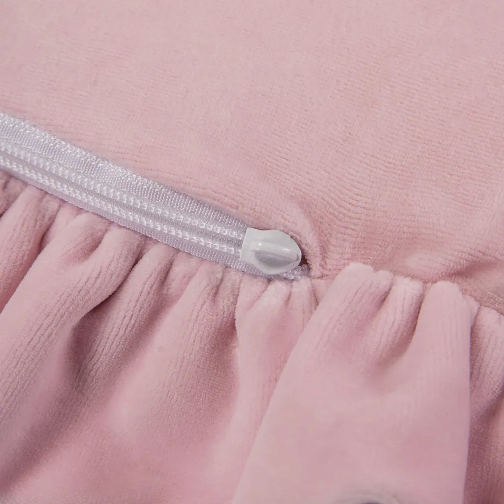  MeowBaby Baby Spielmatte Rund Mit Volant, Rosa