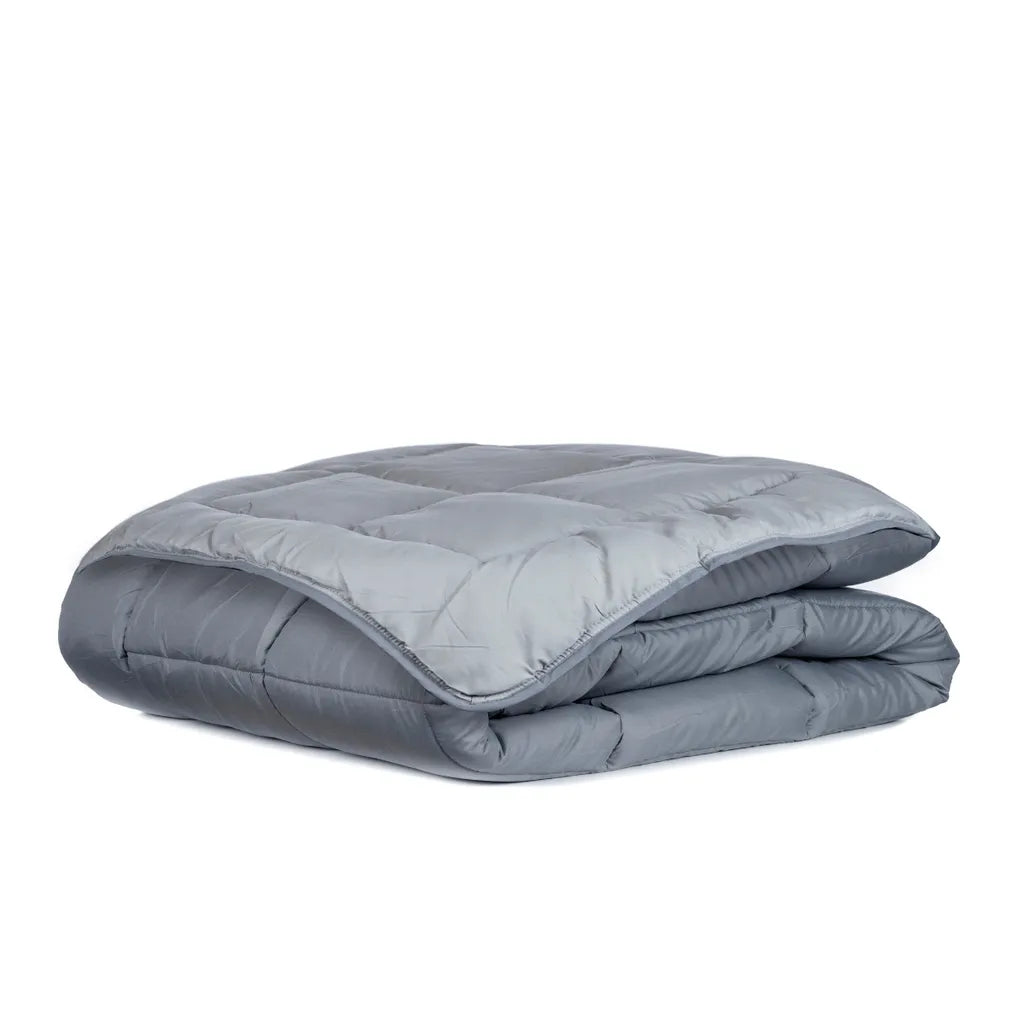  HUDSON Leichte Mikrofaser Bettdecke 200g / M² 140x200cm Stahl & Silber