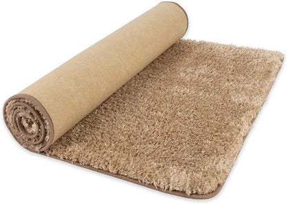  Karat Flokati Shaggy Teppich Elite Küchenläufer Teppichläufer Flurteppich, Hellbraun, 80x500 Cm