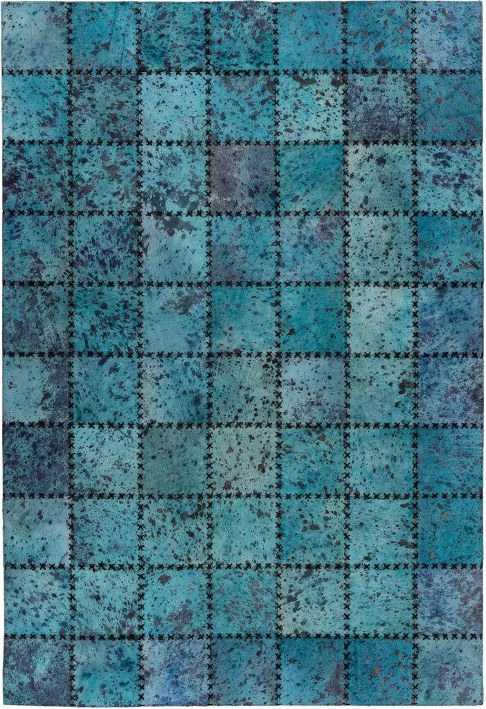  Kayoom - Leder Teppich Voila 100 Türkis Grösse: 120cm X 170cm