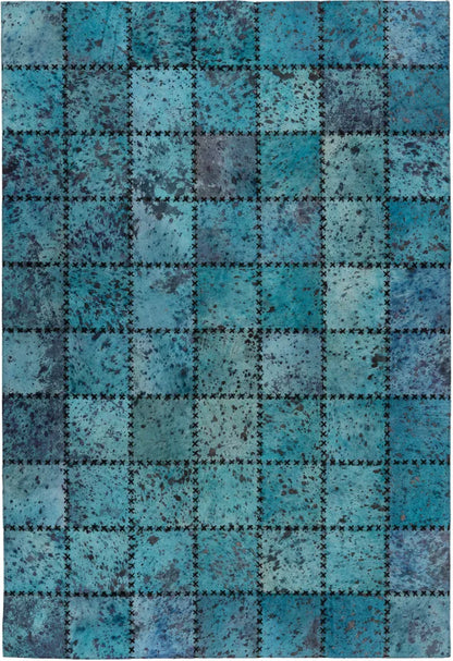  Kayoom - Leder Teppich Voila 100 Türkis Grösse: 120cm X 170cm