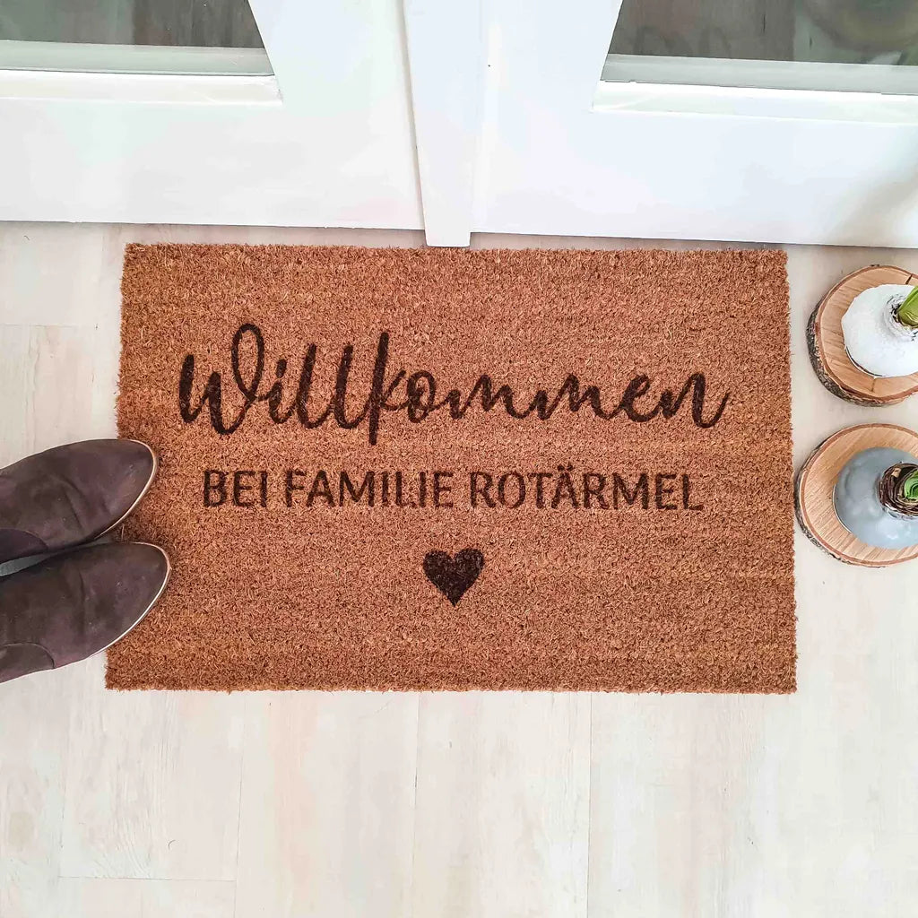  Kokos Fußmatte Personalisiert: Indoor Matte Mit Individuellem Namen Der Familie