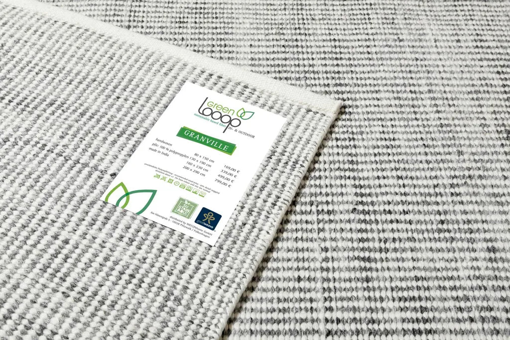  Green Looop - Kelim Teppich - Granville - Grau - 160x230