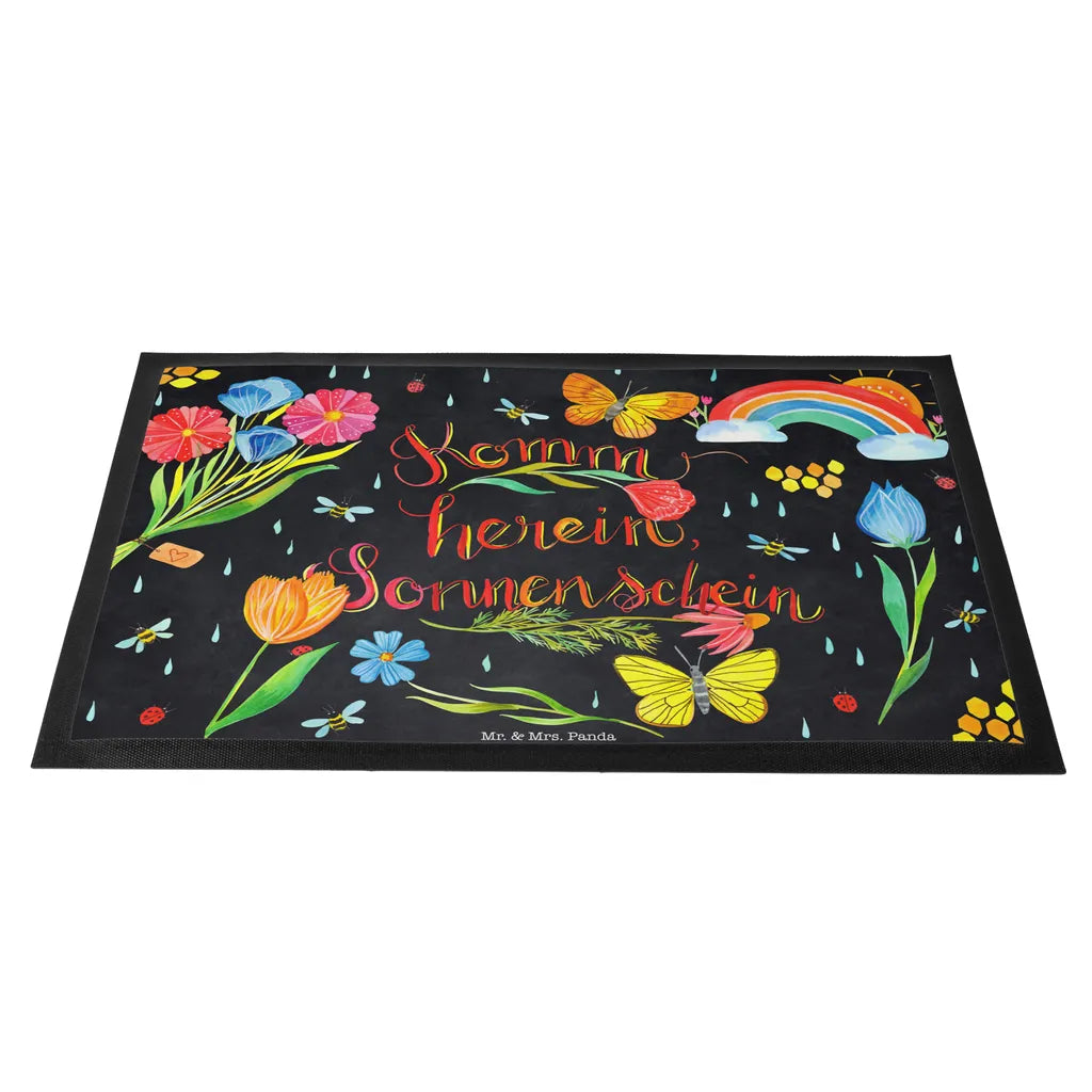  Mr. & Mrs. Panda 40 X 60 Fußmatte Komm Herein Sonnenschein - Schwarz - Geschenk, Frühlings Deko, Blumen, Haustürmatte, Natur, Motivation, Nacht, Vorleger, Spruch Positiv