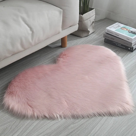  Liebestyp Flauschigen Teppich, Plüsch Flauschigen Bett Teppich Für Schlafzimmer Nach Hause-Rosa 30x40CM