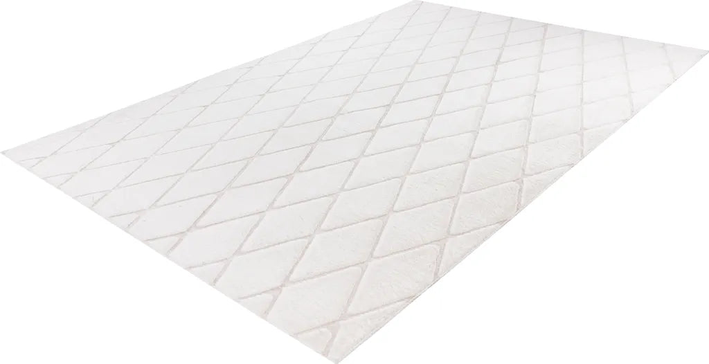  Kayoom - Hochflor Teppich Vivica 225 Weiß / Creme Grösse: 160cm X 230cm