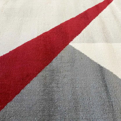  Teppich Wohnzimmer Schlafzimmer Flur Teppich Geometrisches Muster Rot, Maße:200x280 Cm