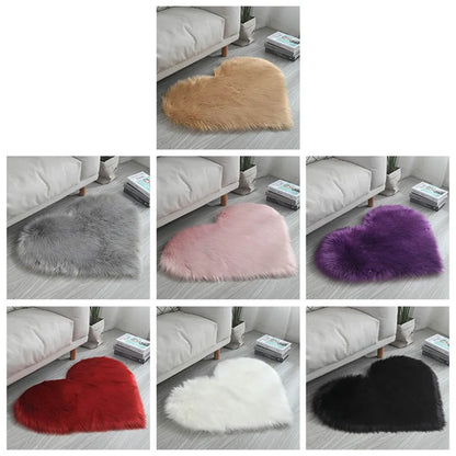  Liebestyp Flauschigen Teppich, Plüsch Flauschigen Bett Teppich Für Schlafzimmer Nach Hause-Weiß 30x40CM