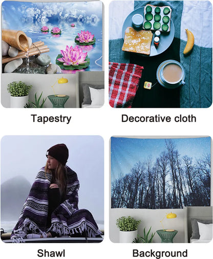  Floral 3D Wandbehang Tapisserie Kreative Wald Realistische 3D Wandteppich Wohnkultur Baum Druck Wandkunst Tapisserie