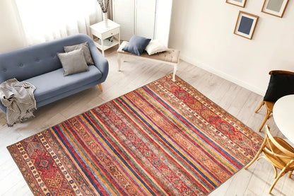  Kayoom - Kurzflor Teppich Faye 725 Multi / Rot Grösse: 110cm X 180cm