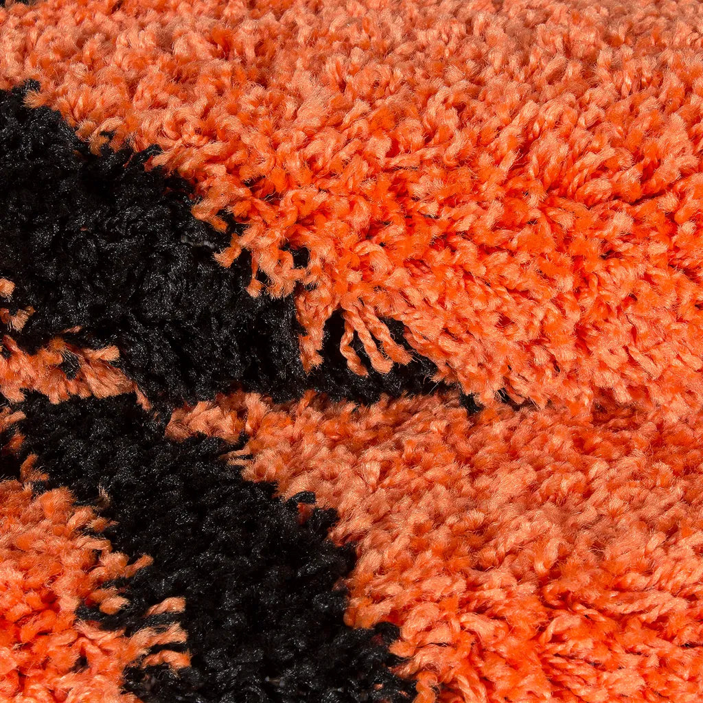  Wunderschöne Kinderteppich Rund , Höhe 30 Mm, Basketball Motiv, Größe:Ø 100 Cm Rund, Farbe:Orange