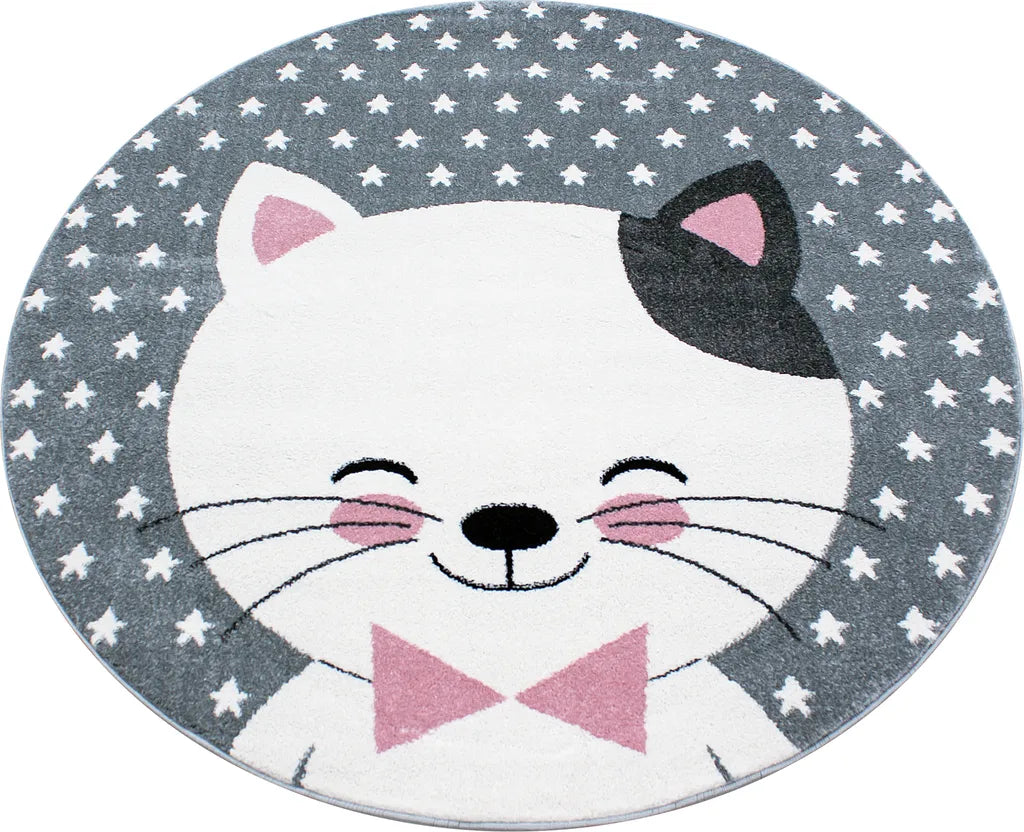  Kinderzimmerteppich,Katze Figur,kurzflor Kinderteppich,mädchen,Farbe:Pink, Farbe:PINK, Grösse:160 Cm X 230 Cm