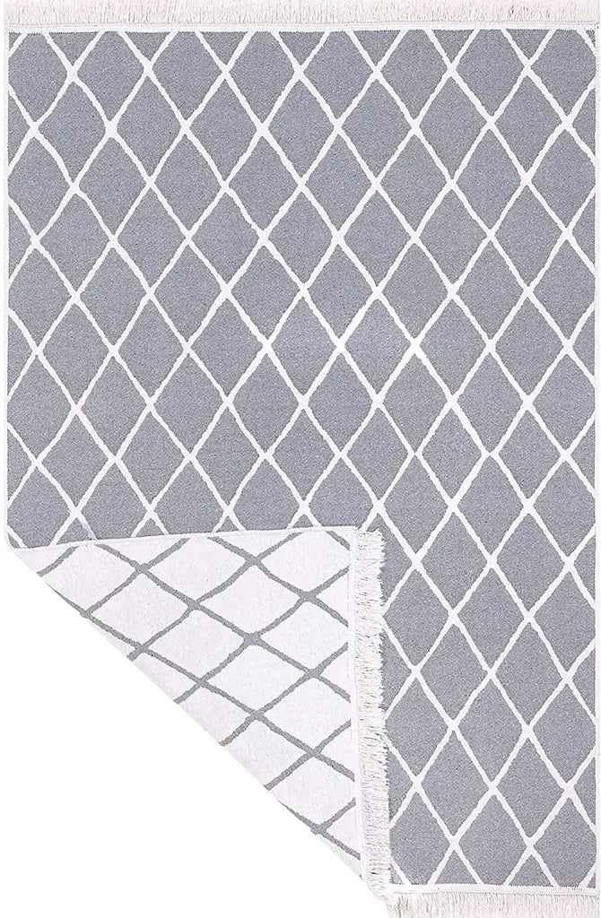  Teppich Läufer Wendbar Für Schlafzimmer, Küche, Kinderzimmer, Wohnzimmer / Beidseitg, Farbe:G2024, Maße:80x150 Cm
