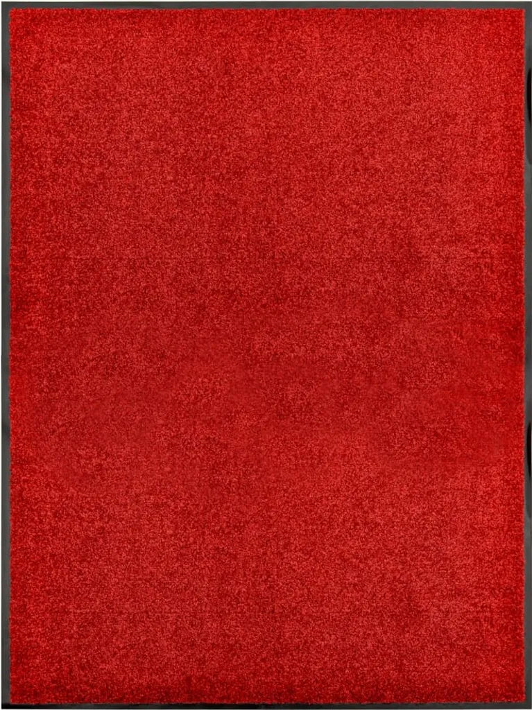  VidaXL Fußmatte Waschbar Rot 90x120 Cm