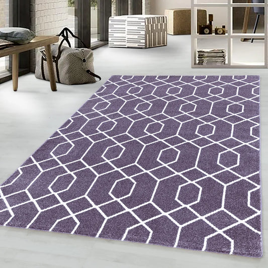  Flachflorteppich Muster Kurzflorteppich Schlafzimmer Wohnzimmer
